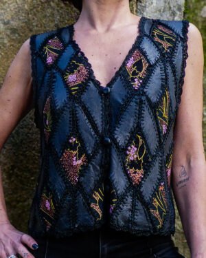 Leather Vest / Patchwork